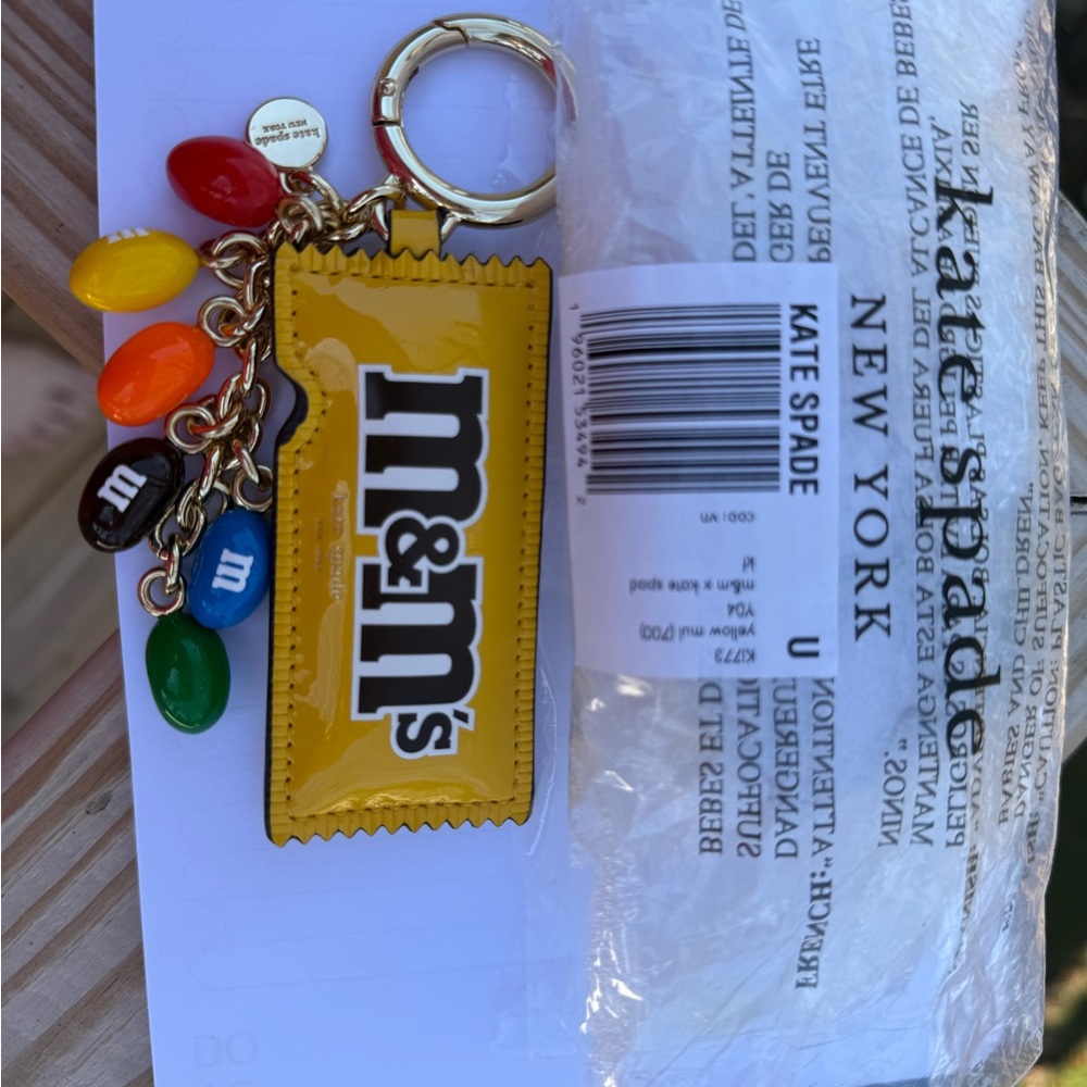Kate Spade M&M's Yellow Keychain